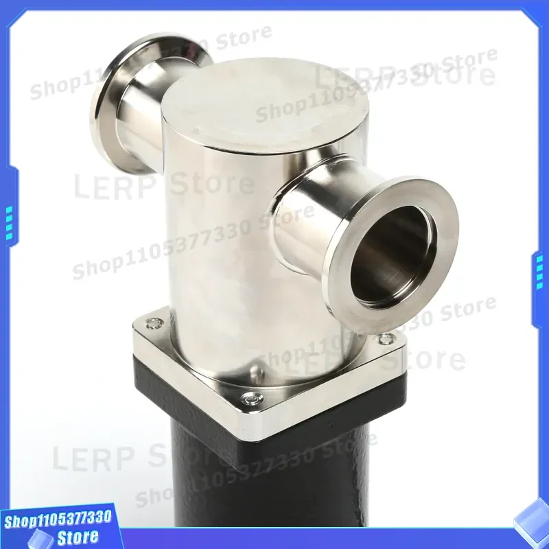 SS304 SS316L Stainless Steel KF16 25 40 50 Vacuum Solenoid Right Angle Valve Manual NW Flange OEM ODM Industrial Pipe Fitting 5