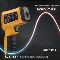 BSIDE Infrared Thermometer -50~530/1400C Professional Digital IR-LCD Temperature Meter Non-contact Laser Thermometers Pyrometer
