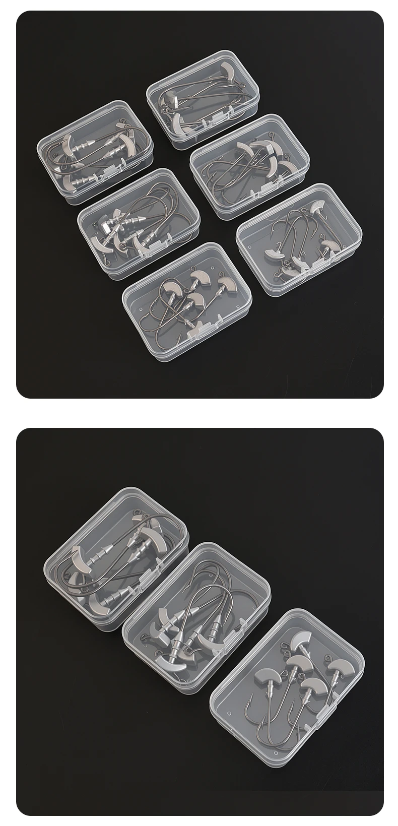 TAIYU 5 Stück Seeigel-Köder Spezial-Bleihaken Metall-Jighaken für Forellen/Barsche Weicher Wurmköder Jighaken Weichköder Universeller Bleihaken – Detail 11