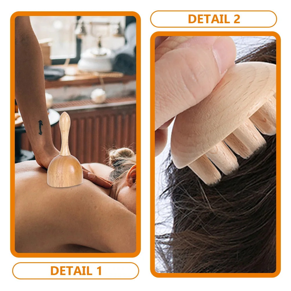 

1 set 1 Set Of Wooden Massage Tools Body Massager Kit For Deep Tissue Relief Shoulder Neck Back Head Muscle Relaxation Portable