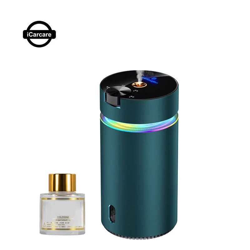 Smart Car Aroma Diffuser with Ambient LED & 4 Modes, 500mAh Auto-Sensing Nano Spray, Air Purifier & Humidifier for Home/Vehicle