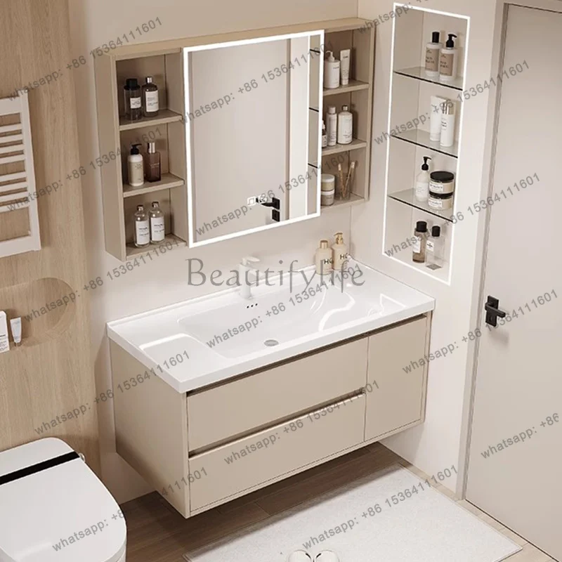

ljy Combination Ceramics Bathroom Cabinets Toilet Vintage Vanity Drawer Bathroom Cabinets Mirrors Shower Mobiletto Bagno Furnitu