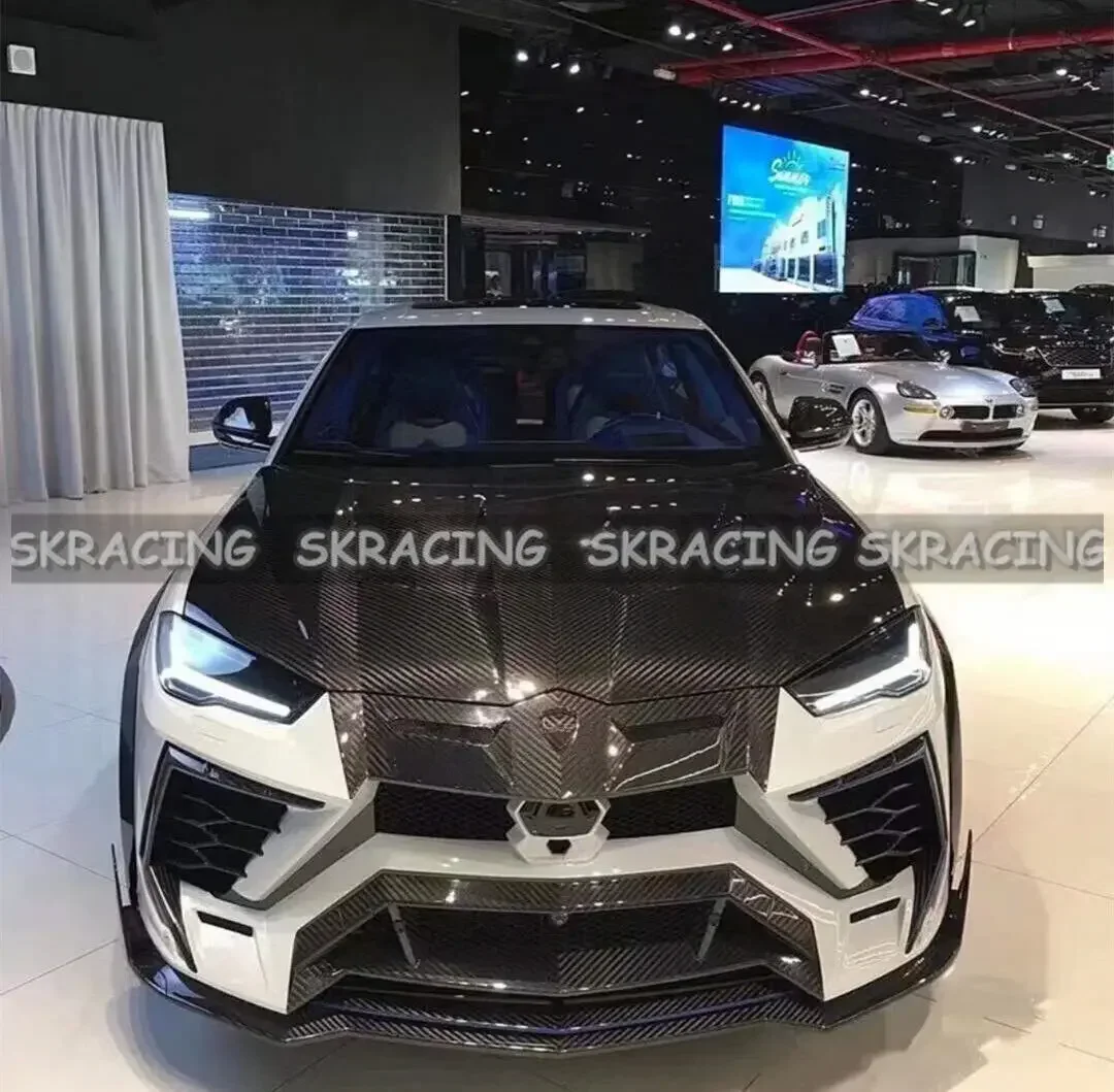 Real Carbon Fiber With High Quality Resin Front Bumper Lip Exterior Fits For Lamborghini 2018-2022 Urus Body Kits Protective Kit