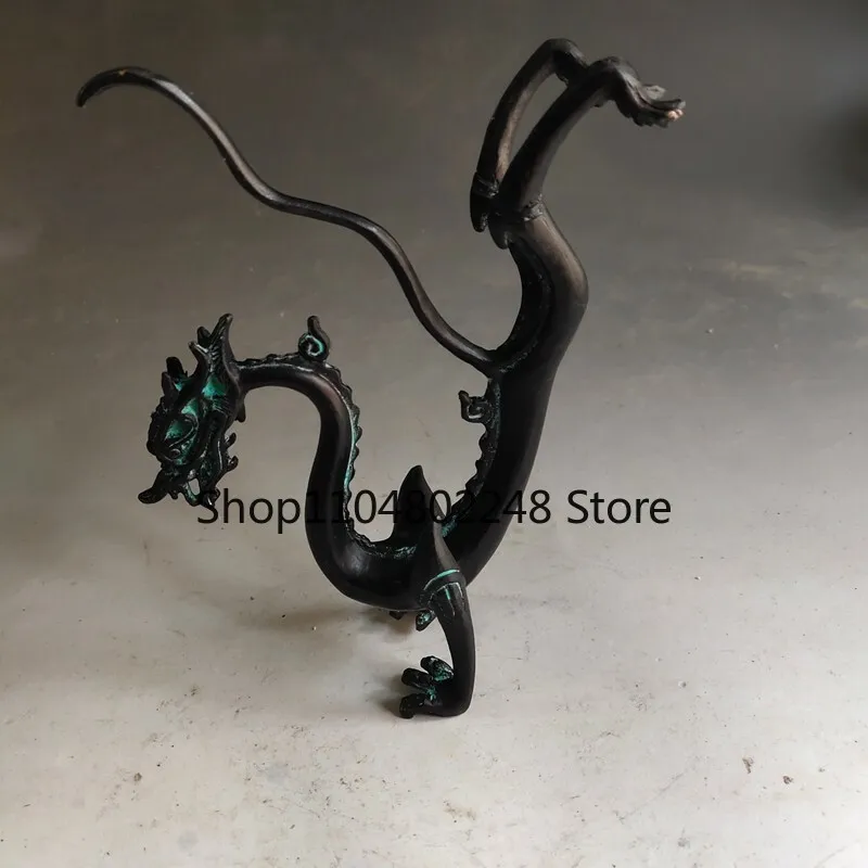 Superb Old Chinese bronze copper handmade Dragon statue