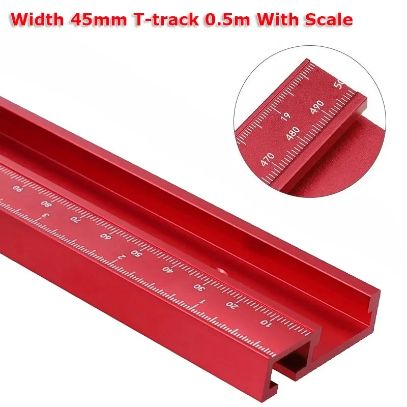 Breite 45 mm Holzbearbeitung DIY Werkzeug Aluminiumlegierung Gehrungsschiene Holzbearbeitung T-Schiene T-Nut für Tischkreissäge Router Tisch – Detail 19