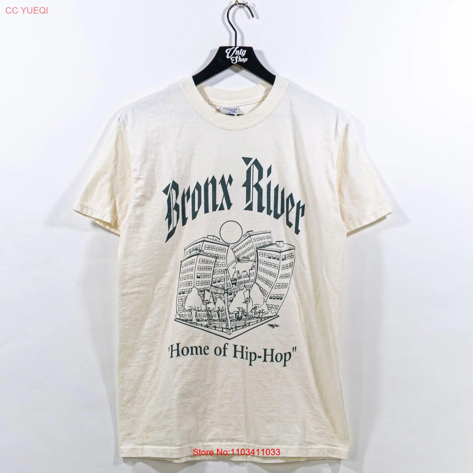 Bronx River Home of Hip Hop T-Shirt Medium Y2K 174th St Harrod Ave Rap