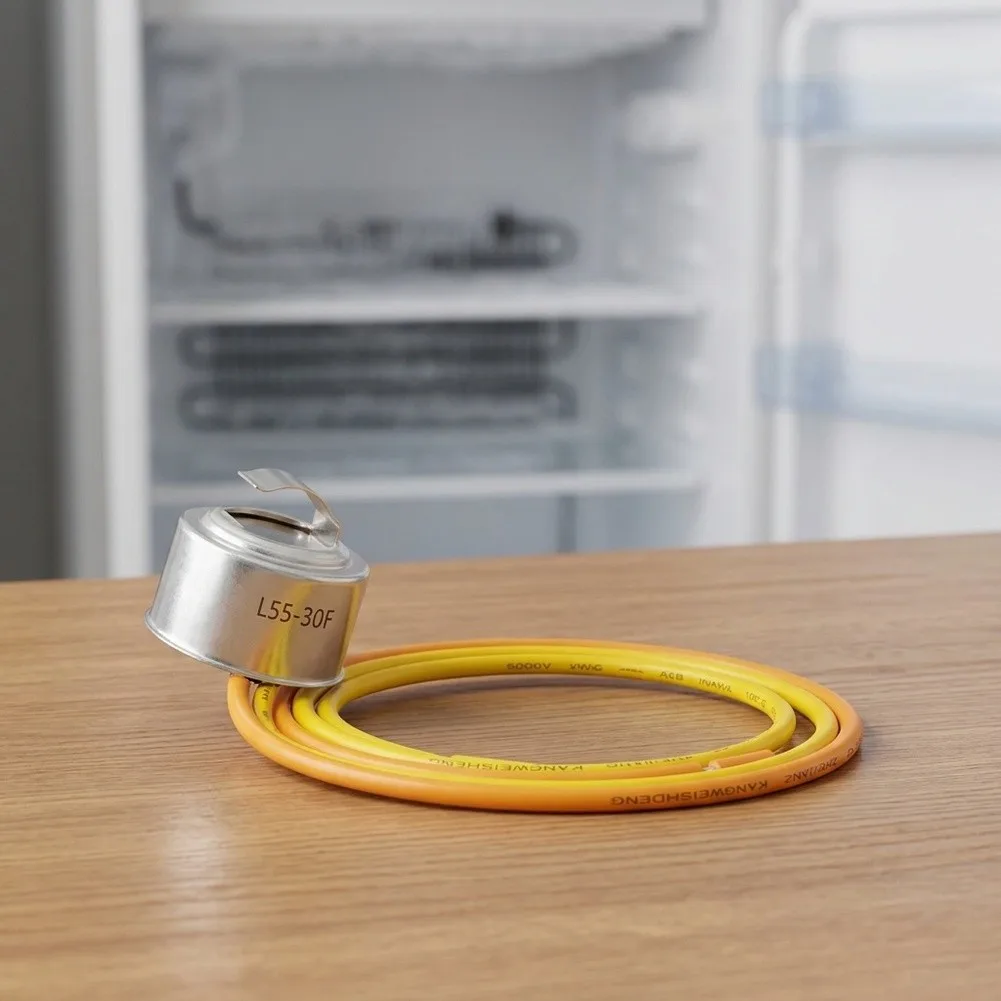 for refrigerator Repair Accurate Temperature Control Monitors Compartment Temperature Easy Install Defrost Thermostat Silver