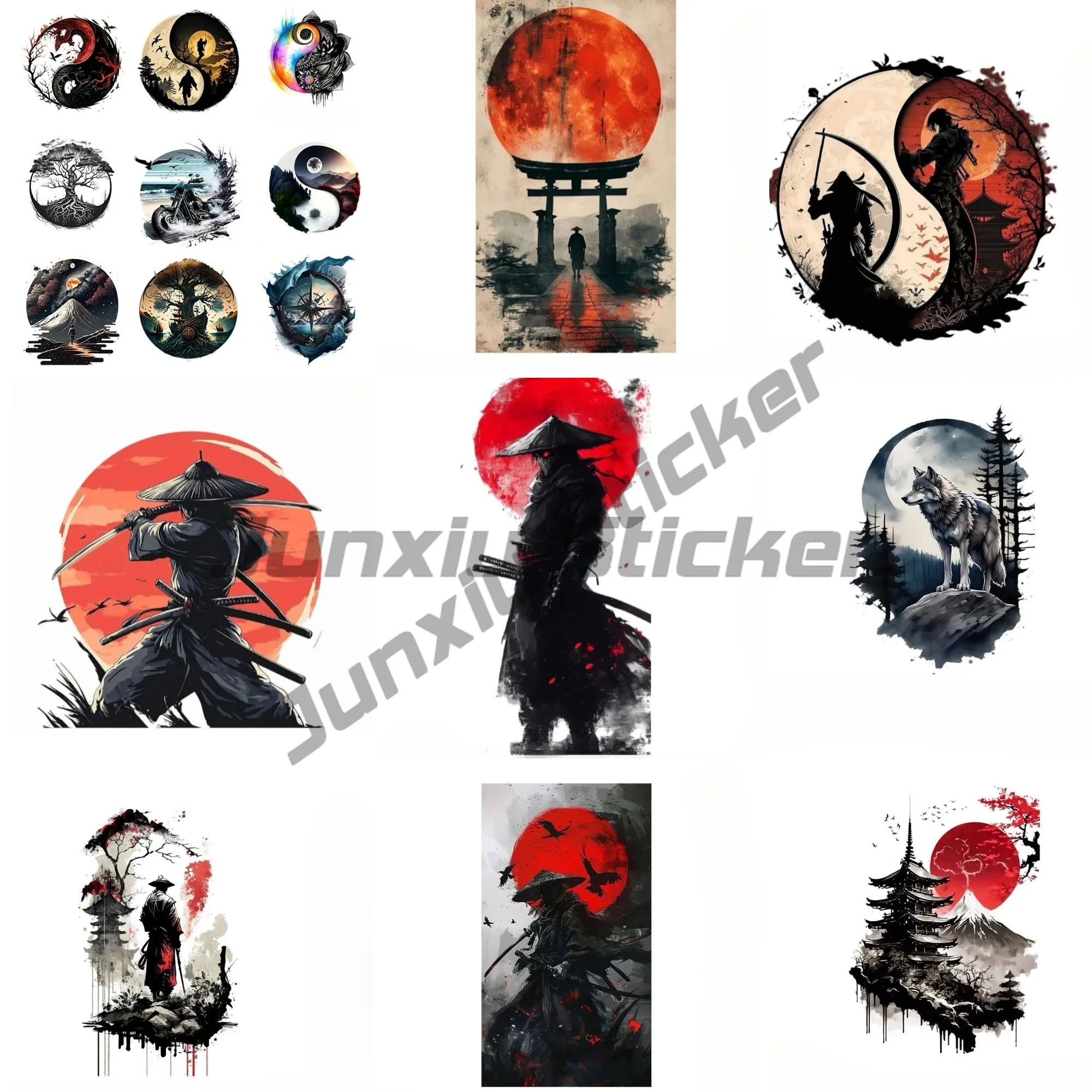 

Landscape Art Sticker Circular Tai Chi Life Tree DIY Decorative Vinyl