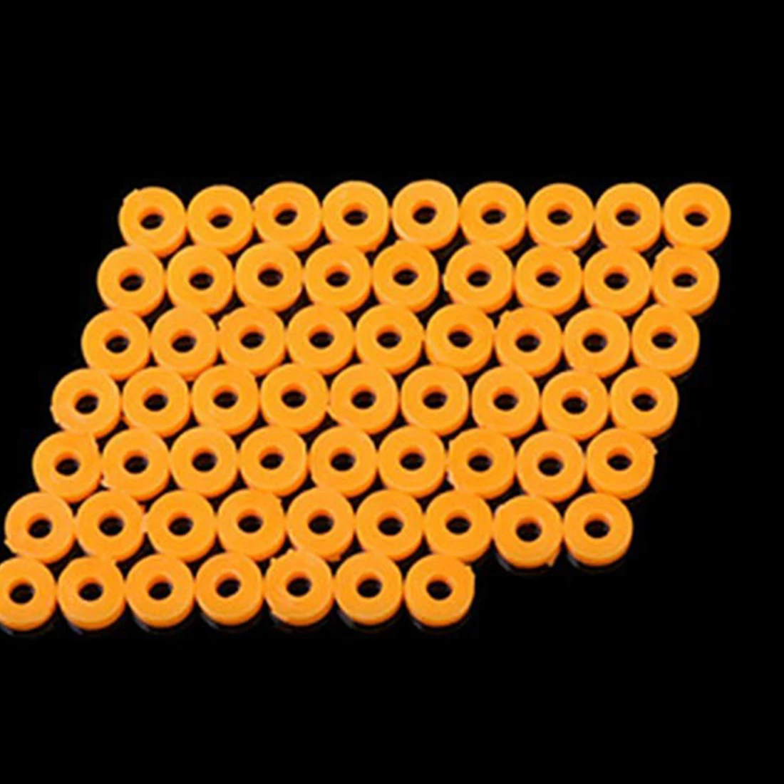 100pcs Plastic Pad Fixed Shim Axle Sleeve 2mm Diameter Yellow