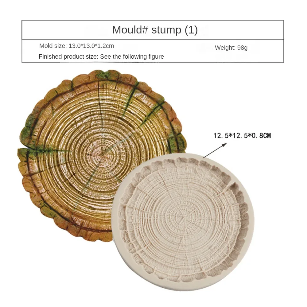 Silicone Mold Stump Shape Soft Silicone Not Easily Deformed Strong And Sturdy Clear Texture Baking Utensils Stump Silicone Mold