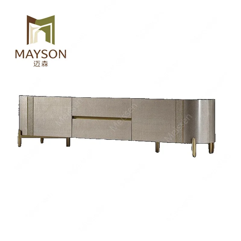 Italian light luxury TV cabinet household living room floor cabinet luxury high-end storage audio-visual cabinet