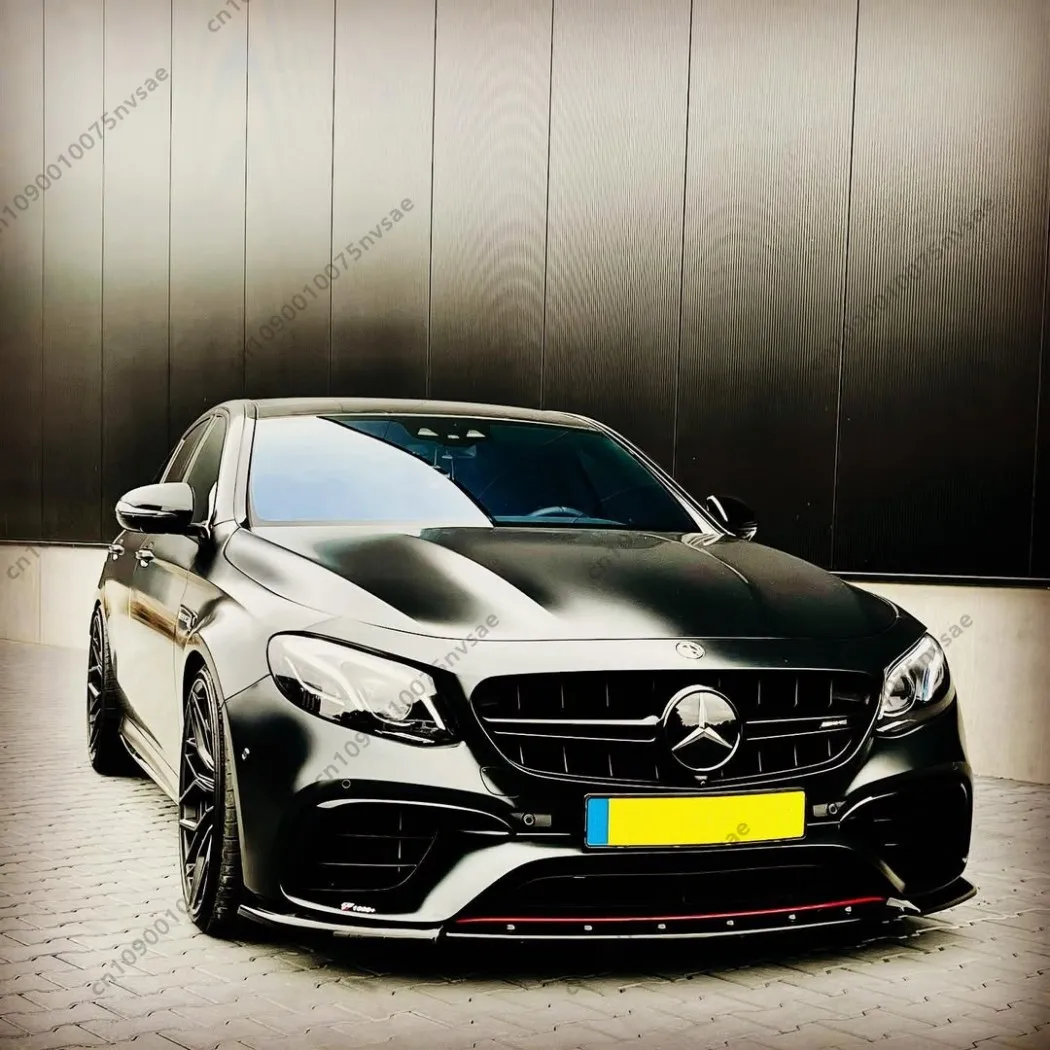 

Gloss Black For V.3 Mercedes-Benz E63 AMG Estate Sedan S213 W213 2017-2021 Maxton Style Front Splitter Bumper Lip Spoiler Tuning