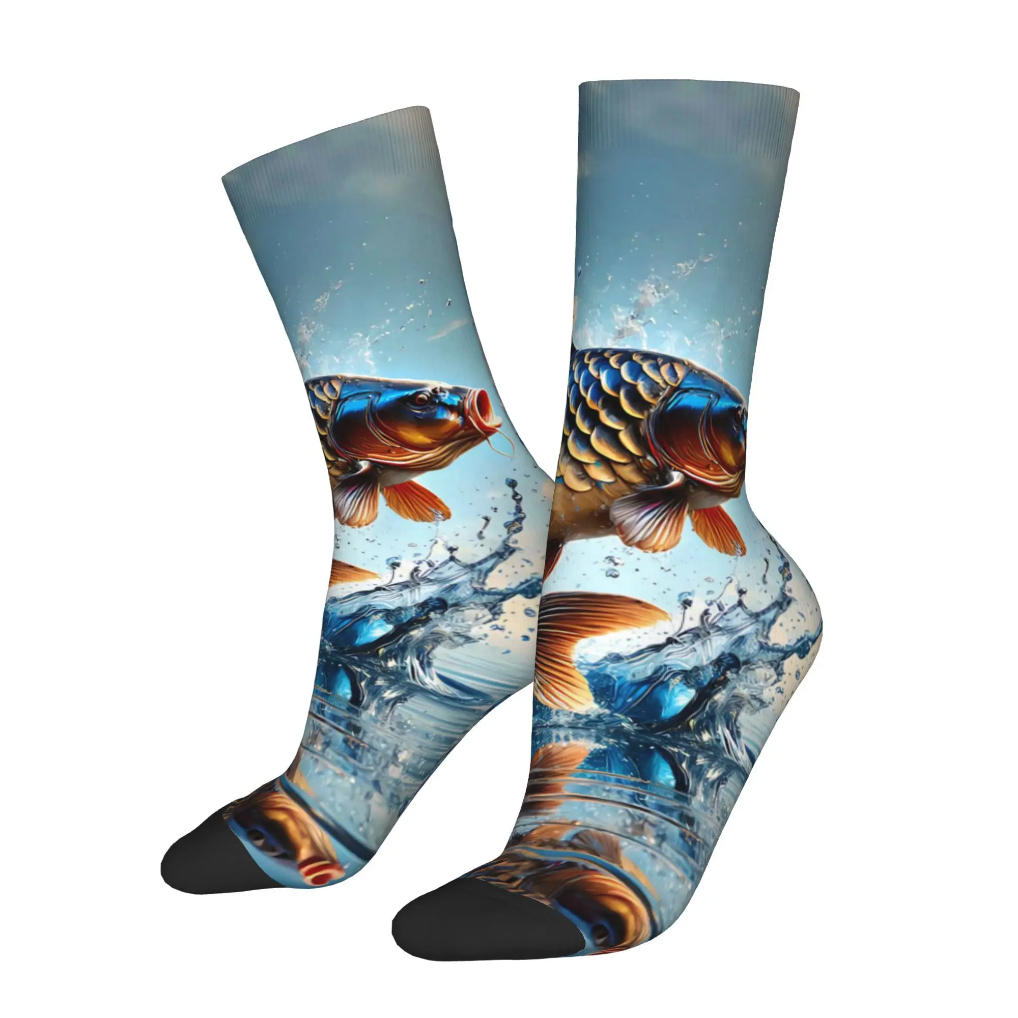 

Feeder Carp Bass Fish Fishing Sock Printed Man Polyester Fashion