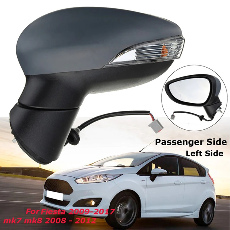 Car Door Wing Mirror Indicator Manual Fold Mirror for Ford Fiesta 2009-2017 MK7 MK8 2008-2012 Right