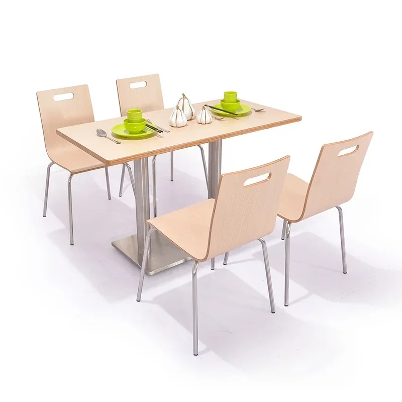 The product can be customizedFactory processing and customization of Sanlang milk tea shop dining table and chair combin