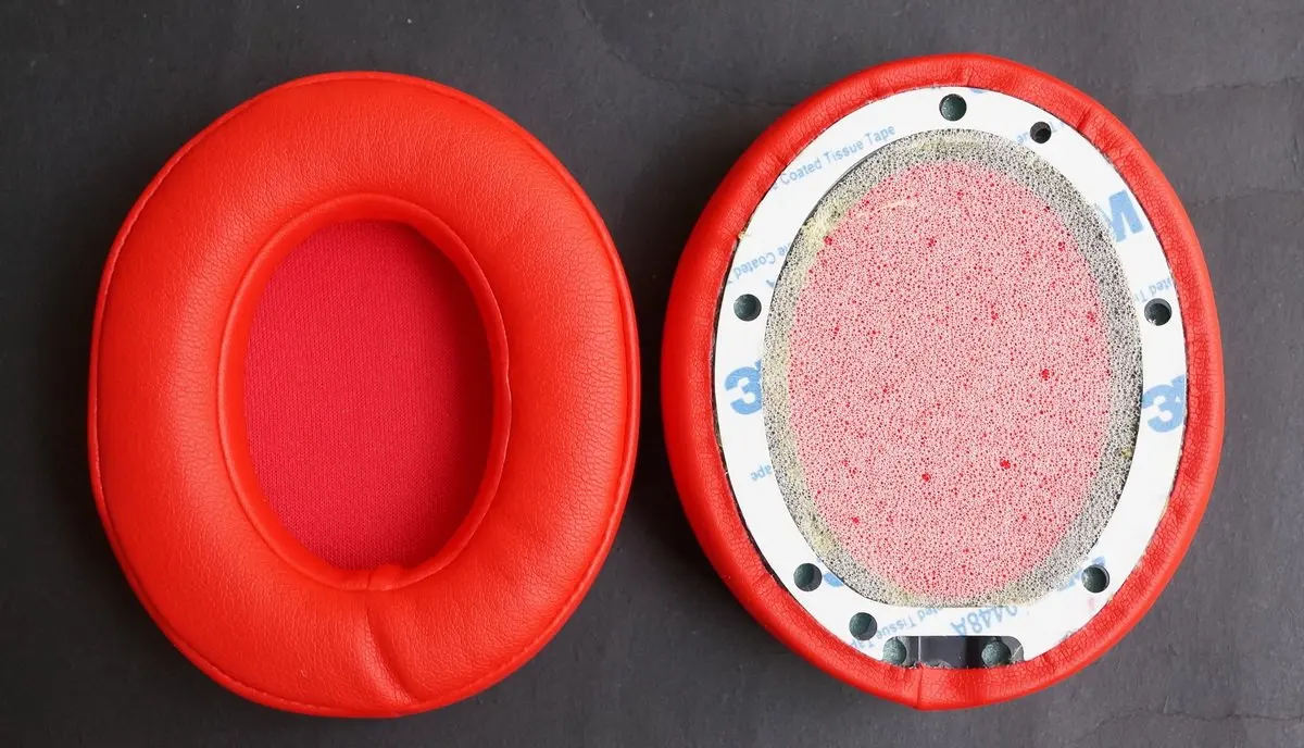 V-MOTA Studio 2 bantalan telinga kompatibel dengan Beats Studio 2.0 / Studio 3.0 nirkabel B0500/B0501, suku cadang perbaikan pengganti (merah)