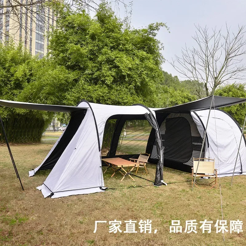 Tunnel tent exquisite camping canopy T5 same style two bedrooms one hall 5 people vinyl family camping