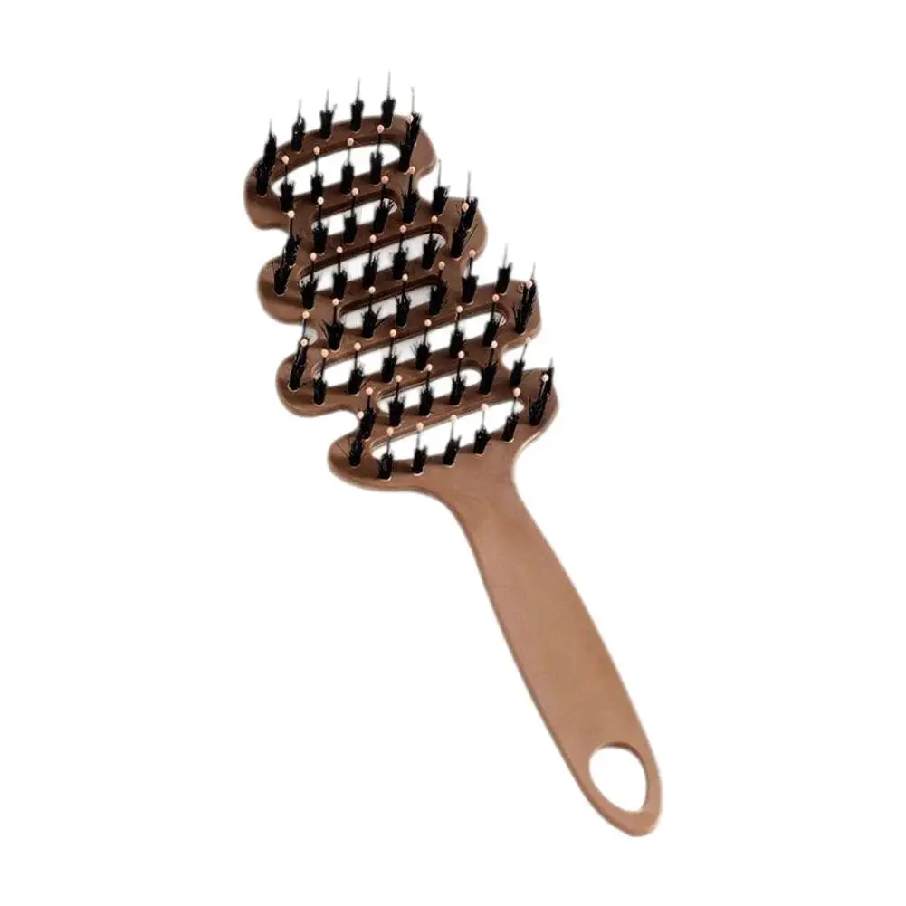 

Anti-Static Boar Bristle Hair Comb for Detangling And Fluffing Professional Salon Tool for Extensions And Wigs Eco-Friendly Mate