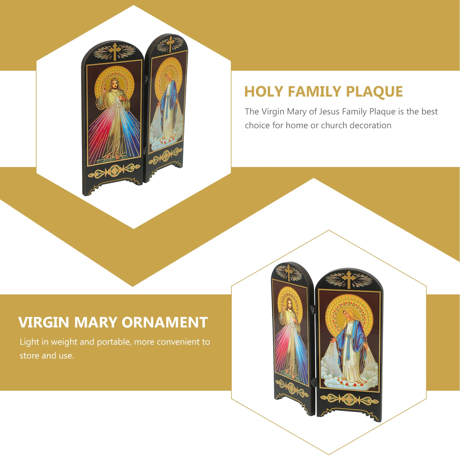 Decoración del hogar, adorno de catolicismo, placas de madera religiosas navideñas, decoración de la Virgen María, Biblia