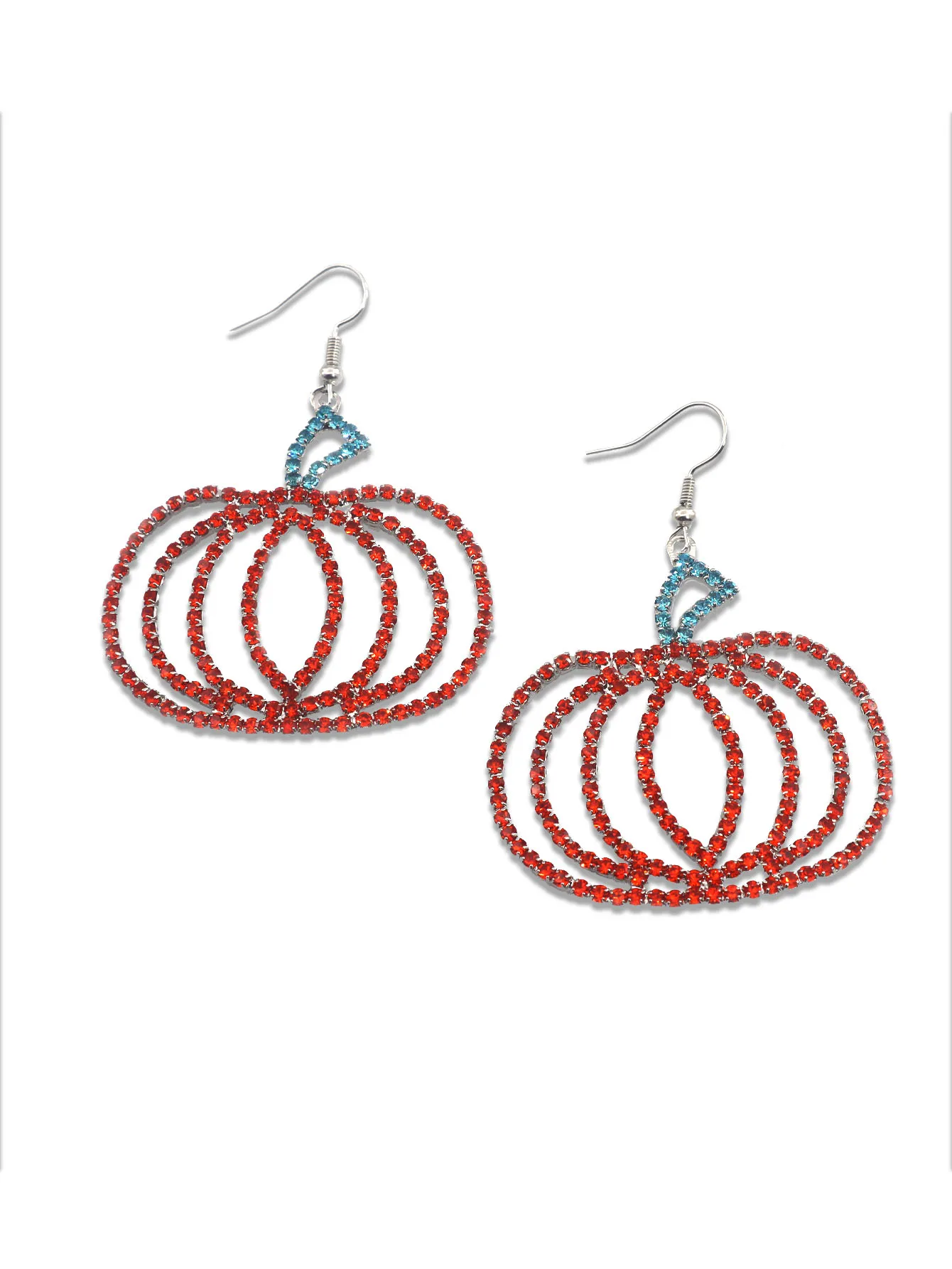 1pcs Halloween Pumpkin Pendant Earrings Orange Exaggerated Simple Shining Elegant Accessories image 2