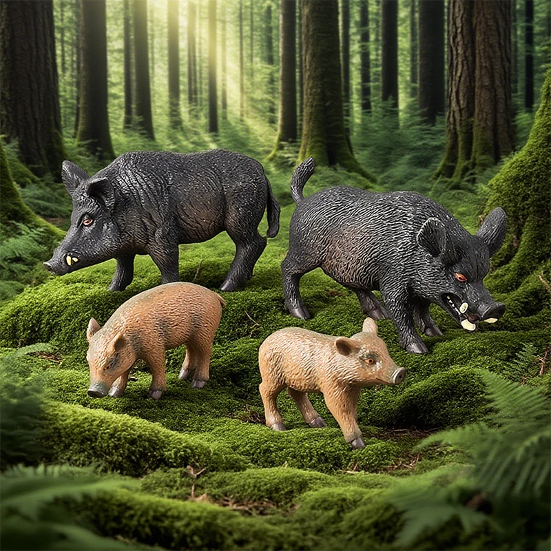 Oenux javali selvagem tapirus indicus porcupina animais modelo de simulação figuras de ação estatueta coleção educacional crianças brinquedo presente