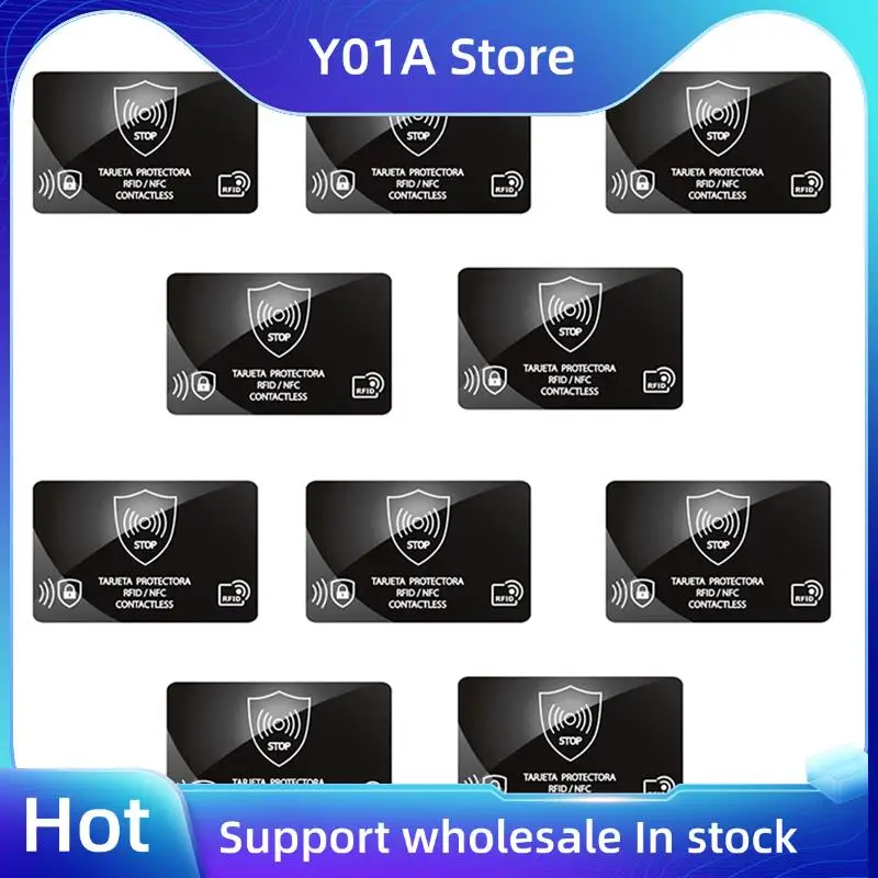 

Y01A 10 шт. чехол с блокировкой RFID NFC щит держатель карты IC защита банковской карты безопасный блокатор кошелька