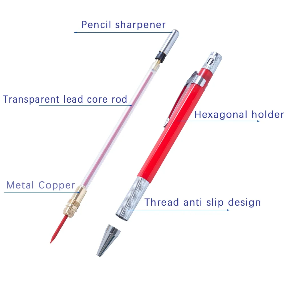 2,0-mm-Druckbleistift für Kunstzeichnungen und Design, automatischer Bleistift mit niedrigem Schwerpunkt, zum Schreiben, für Studenten, Büro und Schule – Detail 3