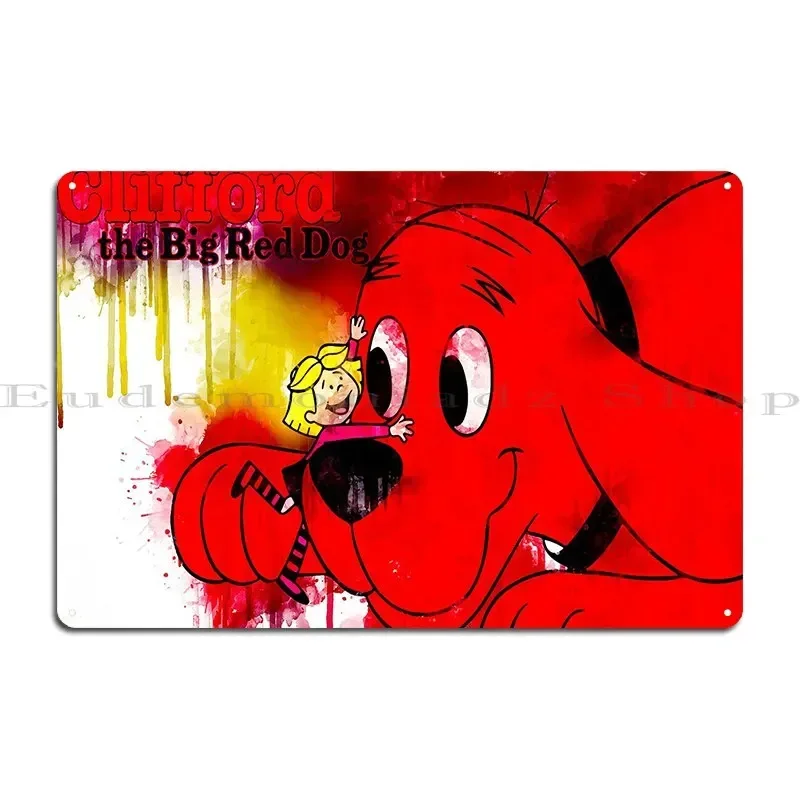 Clifford The Big Red Dog Metal Plaque Pub Party Club Personalized Classic Tin Sign Poster - view 2