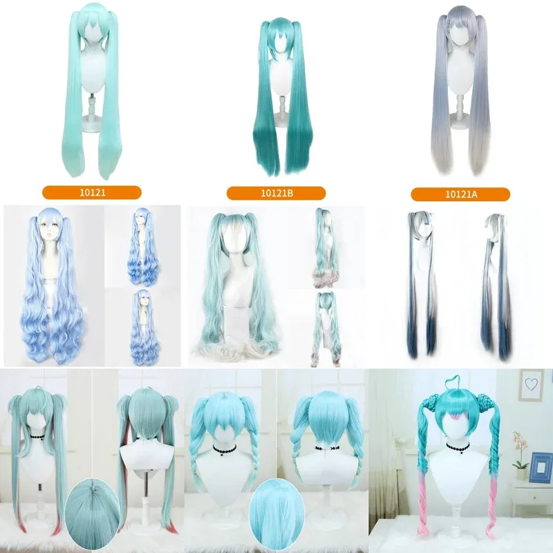 Perruques de Cosplay Miku en Fiber synthétique résistante à la chaleur, 20 couleurs, perruque de chanteuse japonaise pour femmes, accessoires de tenues Anime Lolita COS