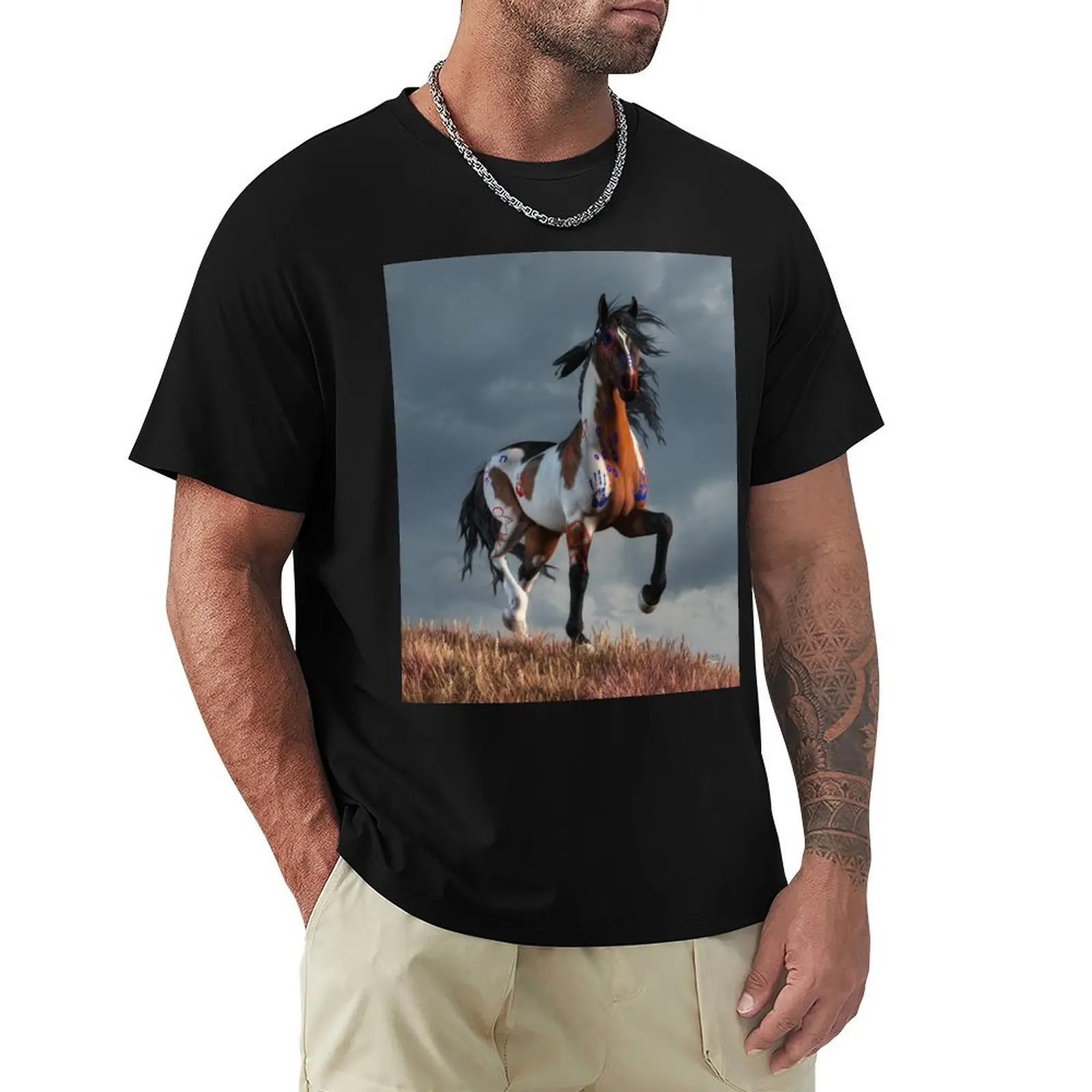 

Spirit Horse T-Shirt Fashion Graphic Tee for Men