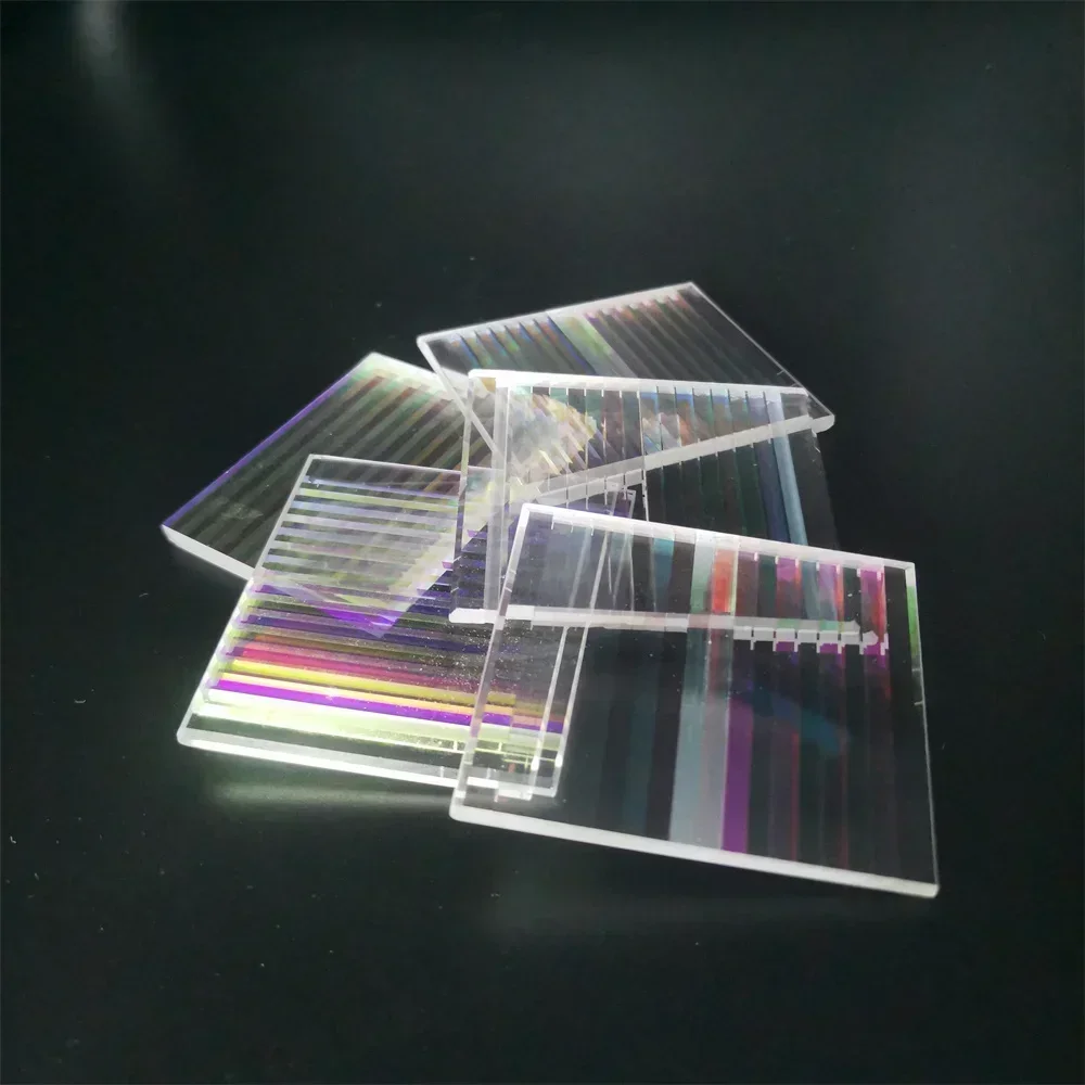 5pcs 32-37mm Defective Projector Prisms Rectangle Dichroic Prism Decorative Optical Glass for Decoration Art DIY Design Research