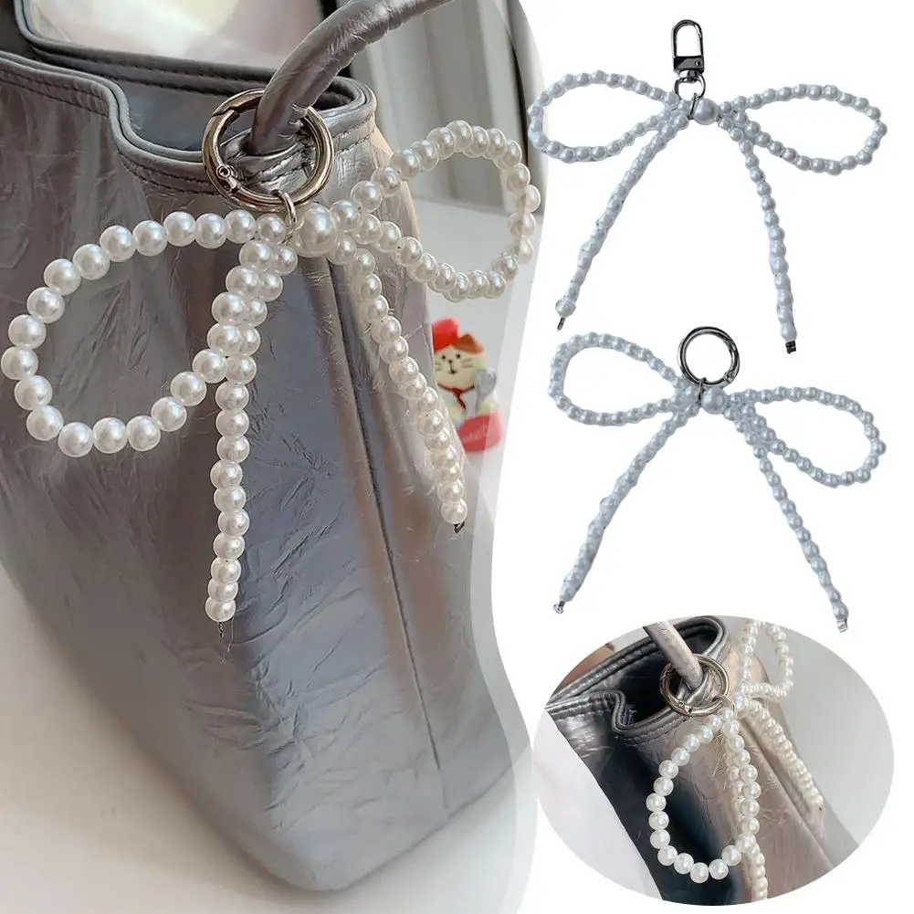 High-looking 1 PC Fashionable Keychain Phone Anti-lost Lanyard Bowknot Star Beaded Decoration Hanging Charm Jewelry For Gir I4I3