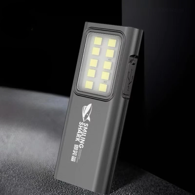 TIP065 Mini Rechargeable Worklight COB Floodlight Pocket USB Rechargeable Flashlight with Clip Design for Outdoor Running