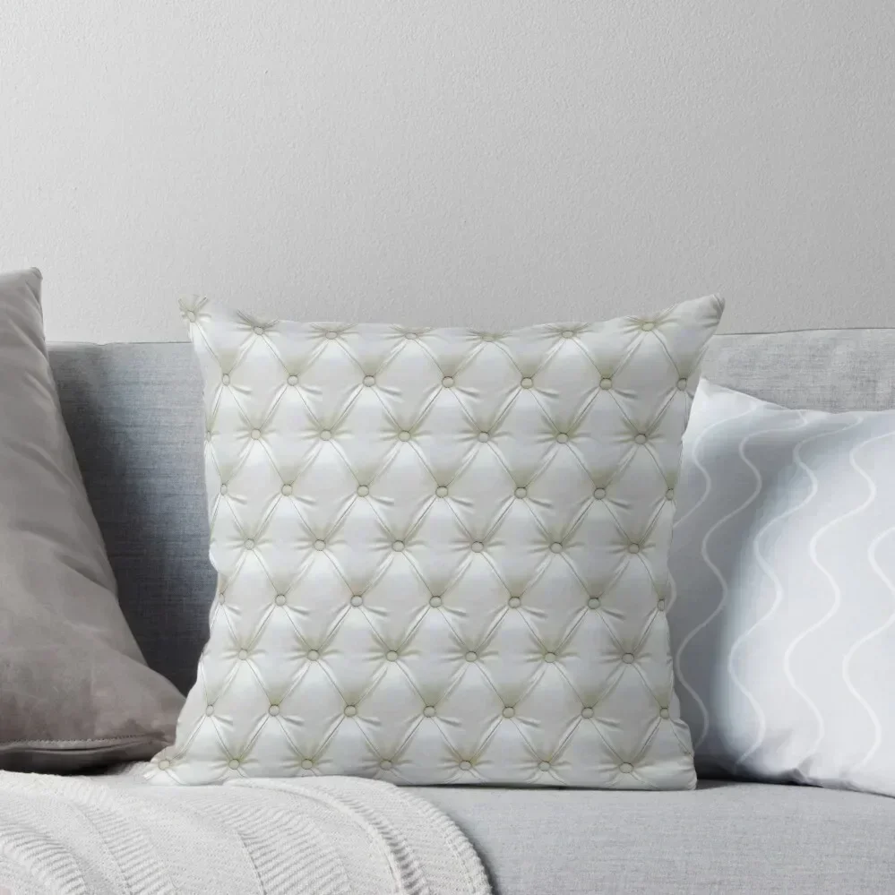 

Faux White Leather Buttoned Throw Pillow Christmas s Covers Pillowcases For Pillows Christmas Pillows pillow