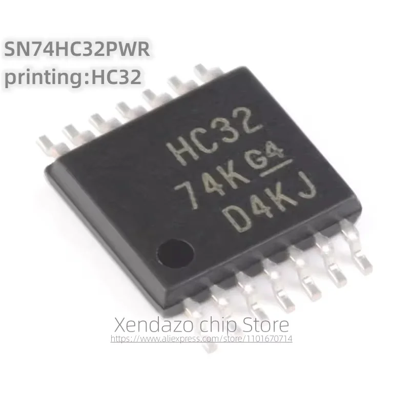 10pcs/lot SN74HC32PWR printing HC32 TSSOP-14 package Original genuine Four channel 2-input positive or gate logic chip