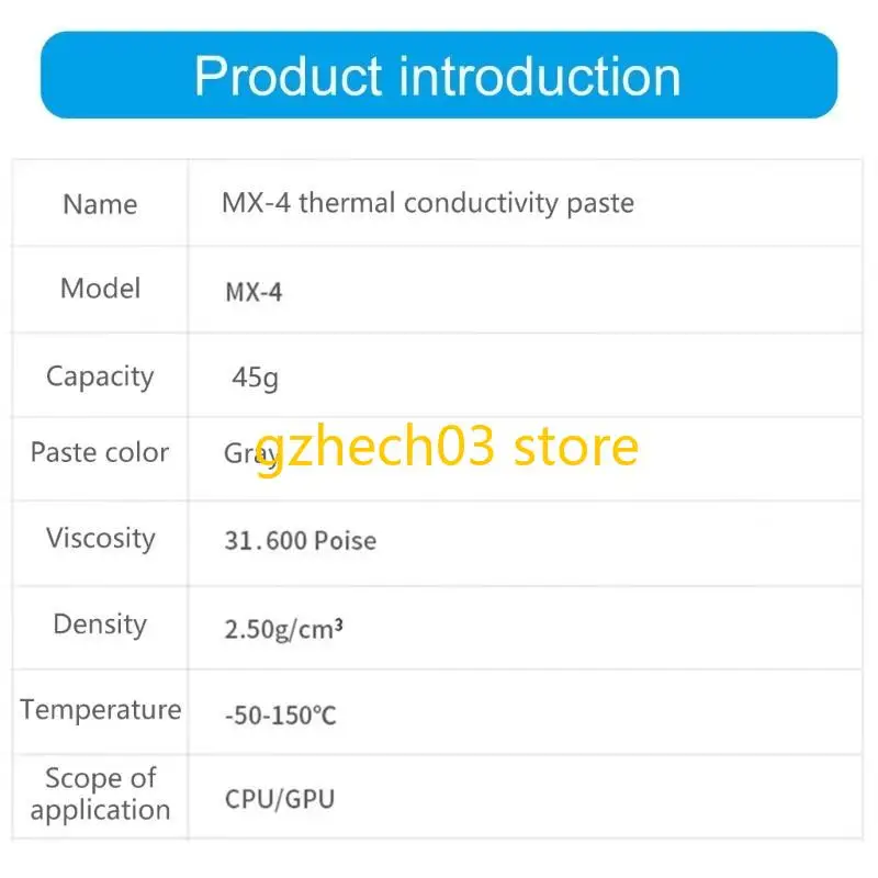 G2AC 45G Compuesto grasa térmica silicona para computadora GPU GPU.