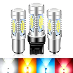 2pcs 30-SMD T20 7440 W21W W21/5W 7443 1156 Ba15s P21W Bau15s PY21W 1157 LED Signal Brake Stop Reverse Light Bulb  Amber White