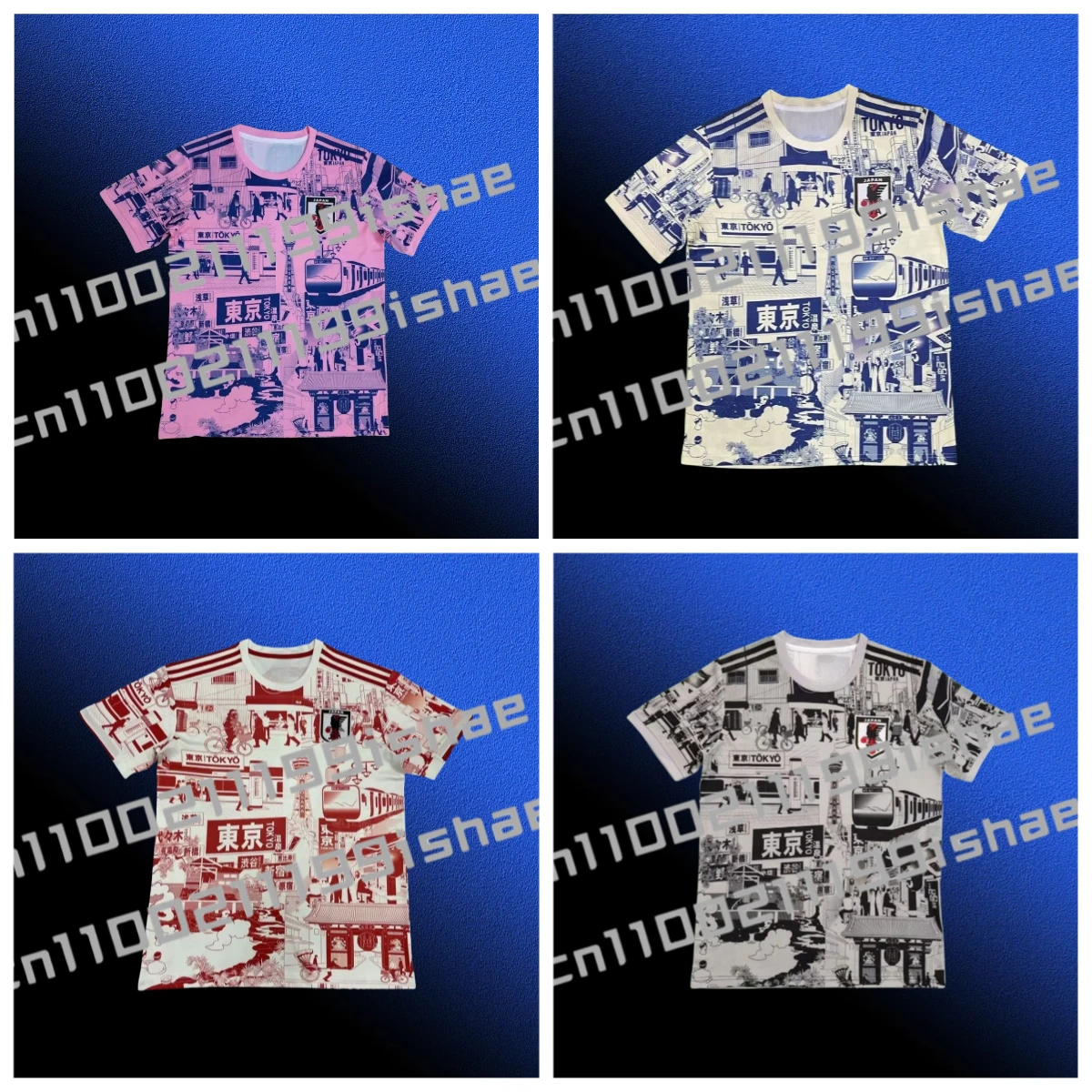 

Japan National Team Jersey Tokyo City Edition Personalized Comic Print Football Training Jersey Fan Version T-shirt 2025 New