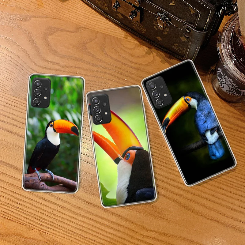 Tropical Toucan Phone Case For Galaxy S24 S23 FE A54 A34 A24 A14 A10 A20 A20E A30 A40 A70 A50S Samsung A71 A51 A41 A31 A21S A11