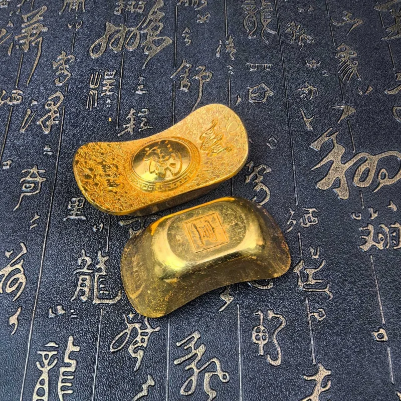 Antique Miscellaneous Items: Gilt Ingots, Ancient , Nuggets, Pure Red Bars, Treasure , Gold Plated S