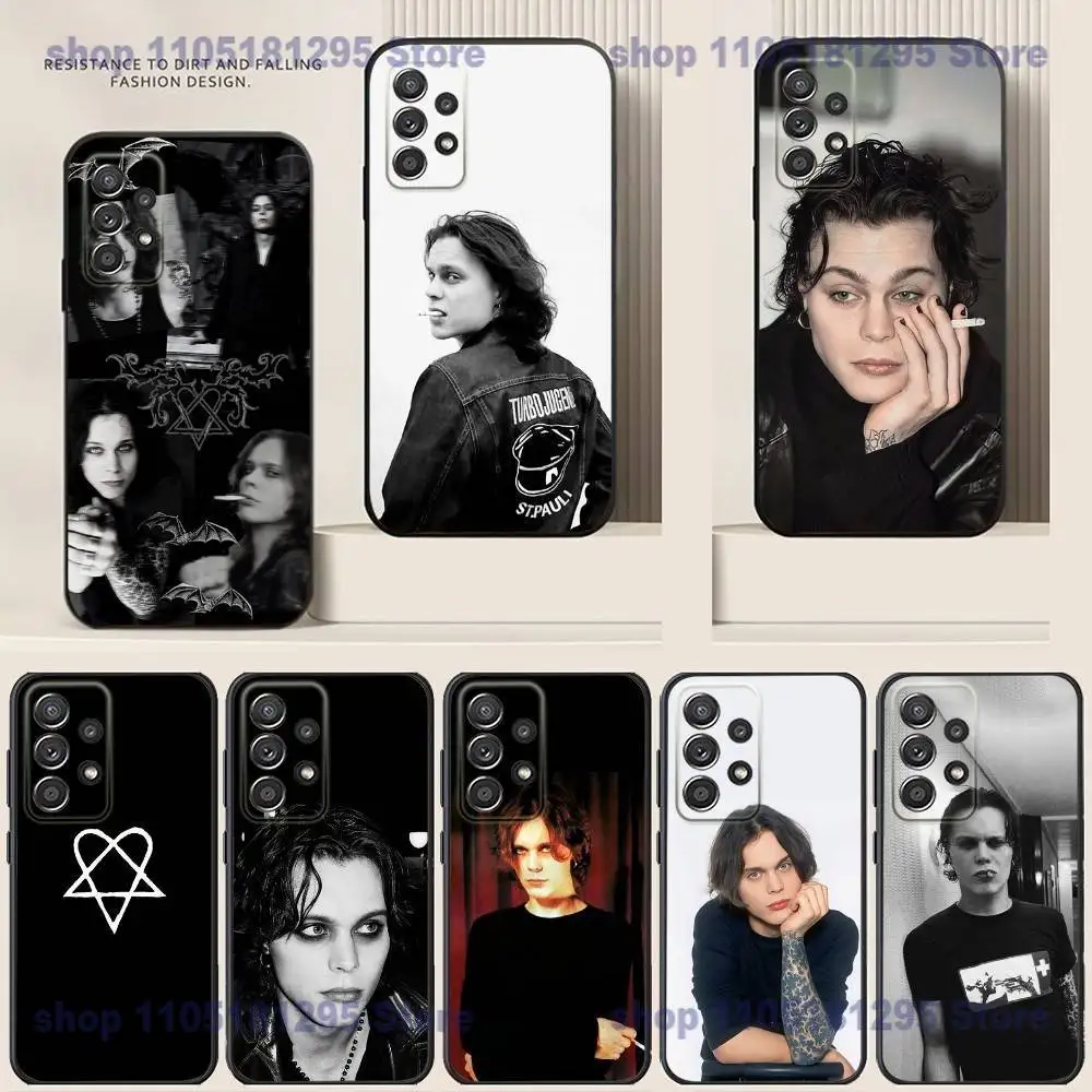 

V-Ville Valo Finnish vocalist Phone Case For Samsung S25,24,21,22,23,30,Ultra,20,Plus Black soft silicone case