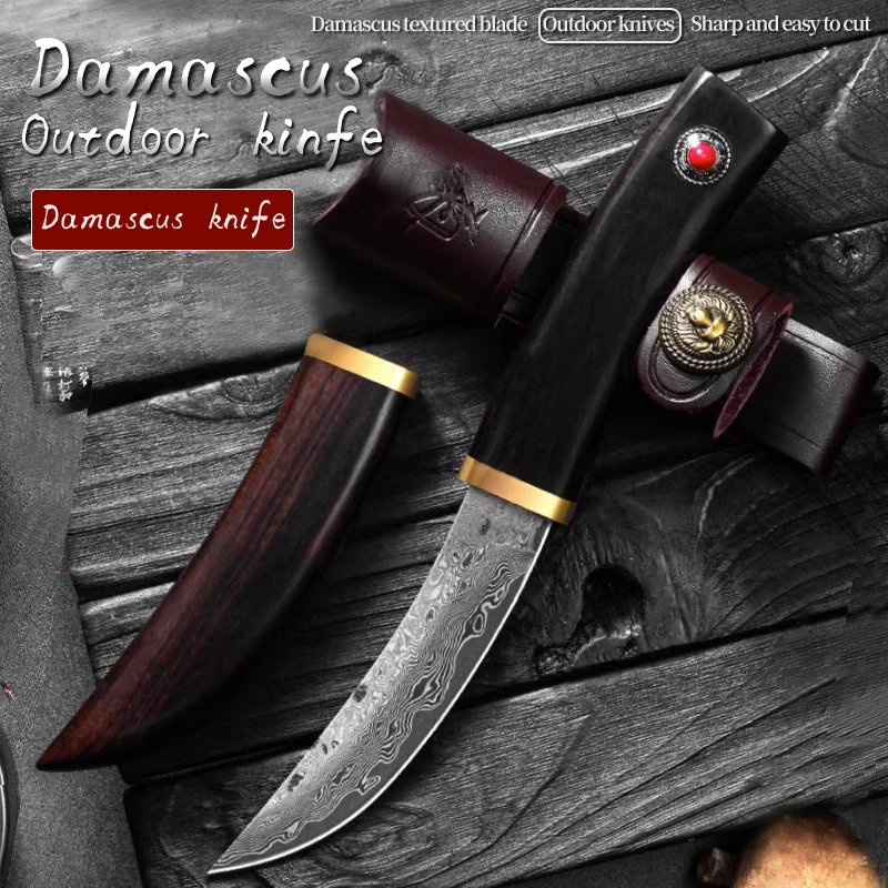 Imagem -03 - Plys-damascus Cozinha Faca Desossar Faca Utilitário Japonês Sharp Bbq Cutelo Carne Ebony Handle 35