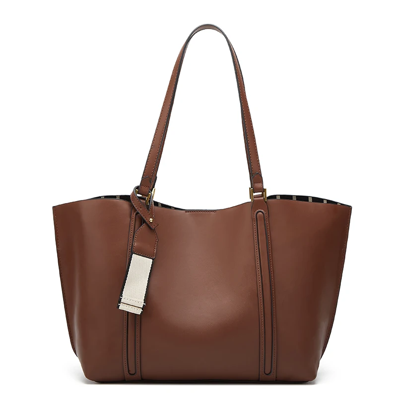 Niche-Designed Fashionable Solid-Color Versatile Minimalist Women's Handheld & Shoulder Tote Bag