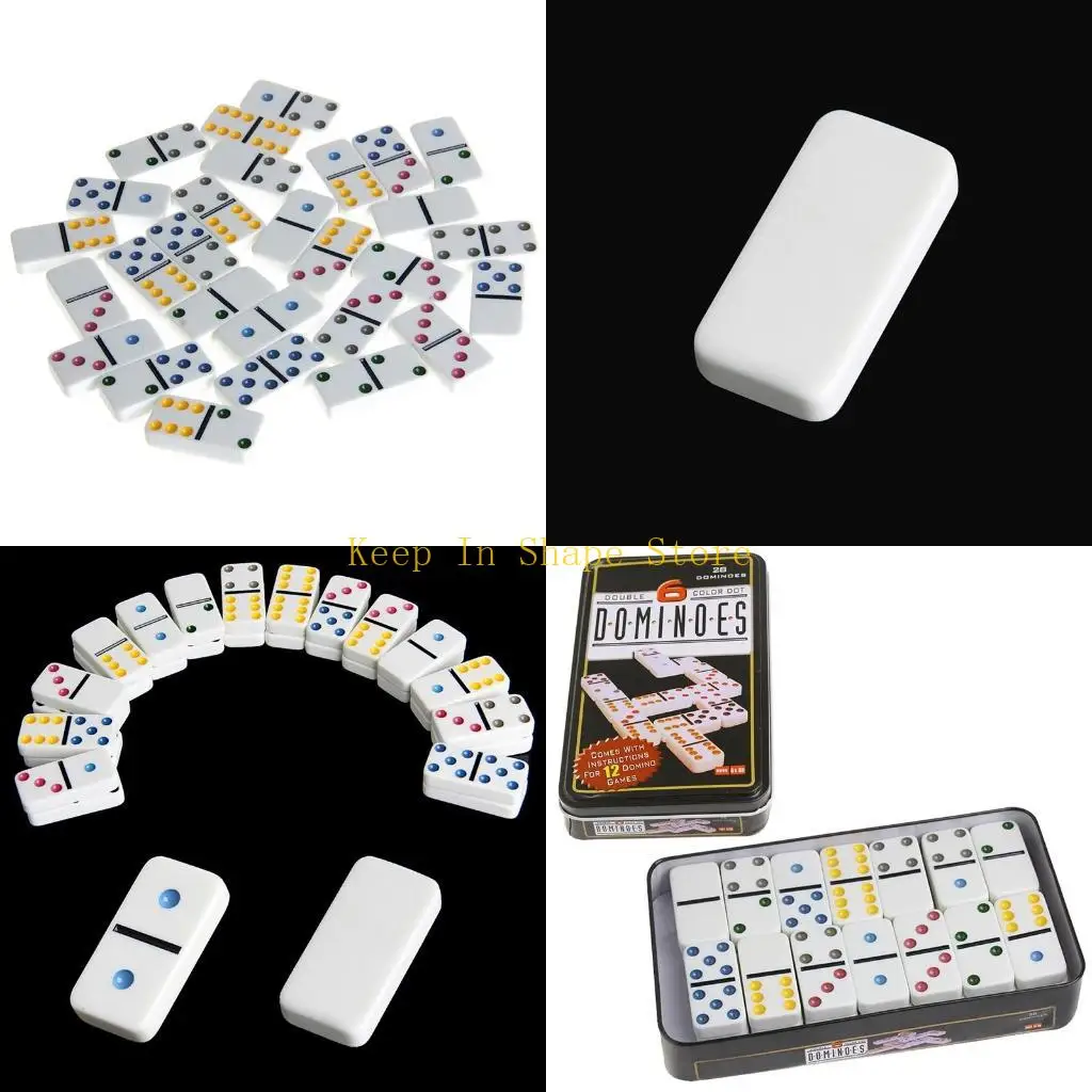 

U1JC Box Toy Game Set 28 Double 6 Домино путешествий для детей детей
