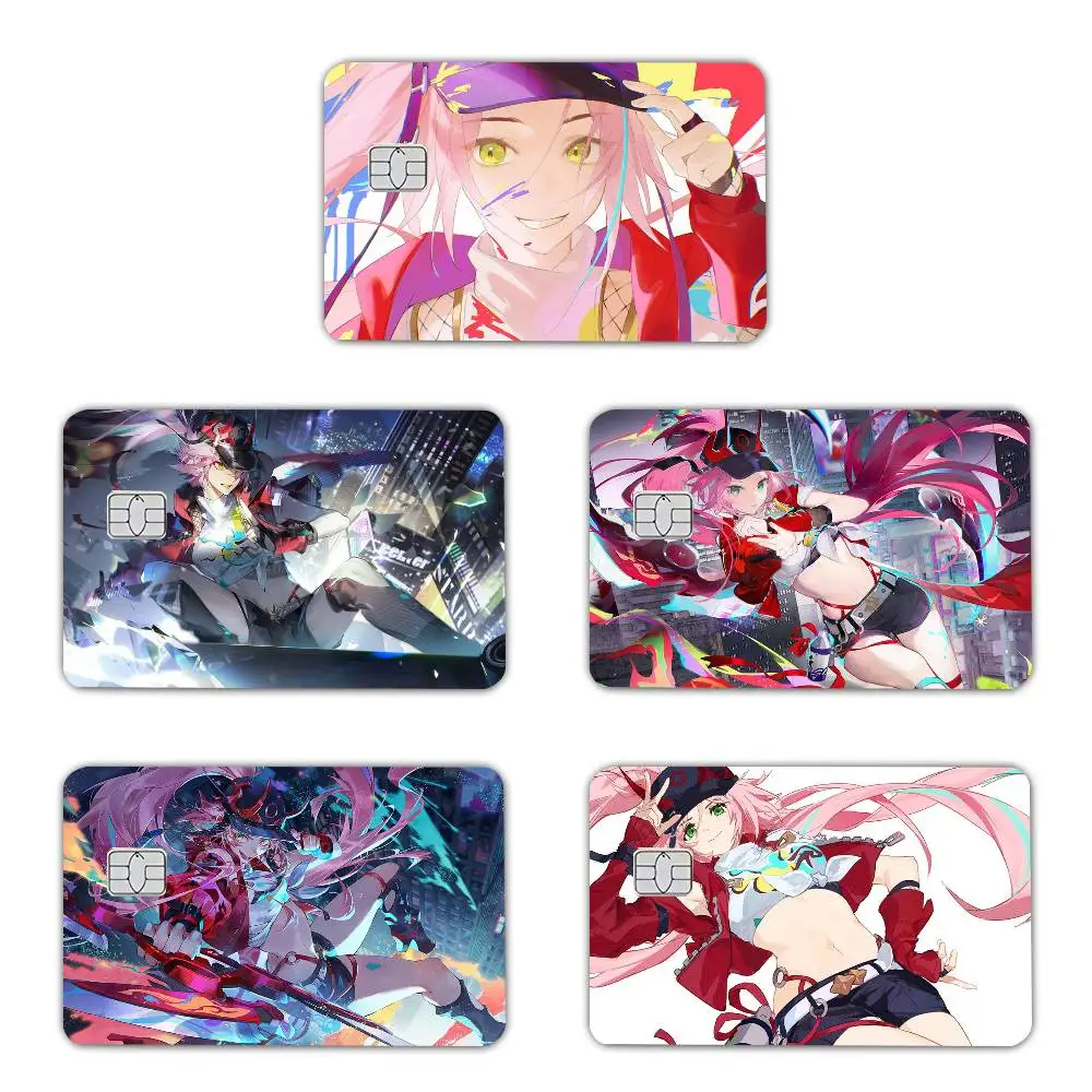

Rapa Animated Game Honkai Star Rail Card Stickers 4pcs PVC Card Skin Stickers For Bank Card Bus Metro Card Case Decorate Gift