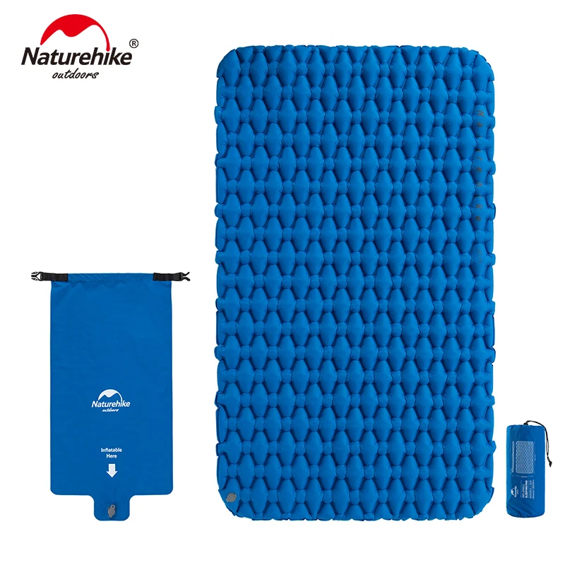 Naturehike Lightweight Moisture-proof Air Mattress Nylon TPU Sleeping Pad Inflatable Mattress Camping Mat For 2Person NH19Z055-P