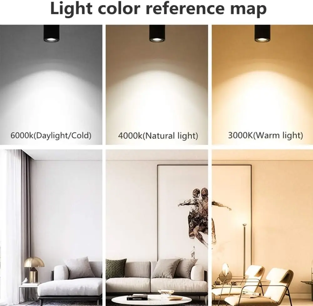 Faretto da soffitto a LED da 2 pezzi per interni 360 ° Lampada da parete da incasso COB da 10 W montata su superficie regolabile per display di sfondo fotografico