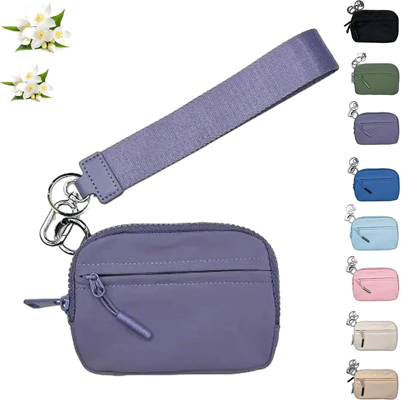 Mit Handgelenk-Reißverschluss, Geldbörse für Damen, lässige Reisetasche, wasserdichtes Nylon, kleine Geldbörse, multifunktionaler Kartenhalter – Detail 3