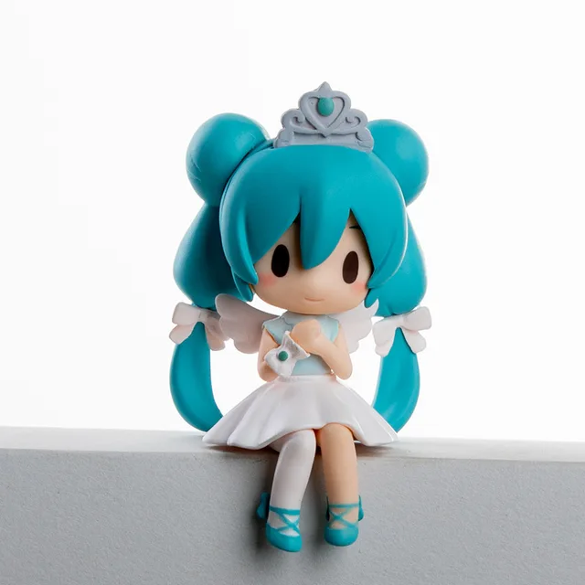 7.5CM 2024 Anime Hatsune Miku księżniczka Q wersja rysunek Kawaii pcv zabawki modele dekoracja samochodu ozdoby podwozia prezenty