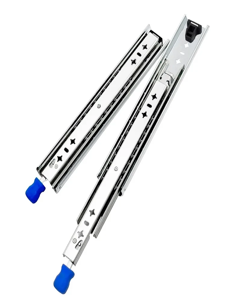 

1 Piece Locking 53MM Width 120Kg Guide Rail Ball Bearing Telescopic Heavy Duty Drawer Slide